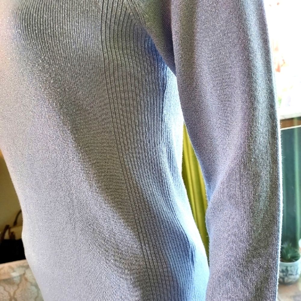 Chico's Rayon/Poly Blend With Silver Metallic Thr… - image 4